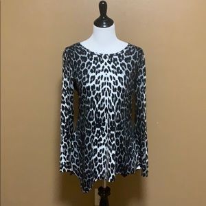 Leopard Print Asymmetrical Top